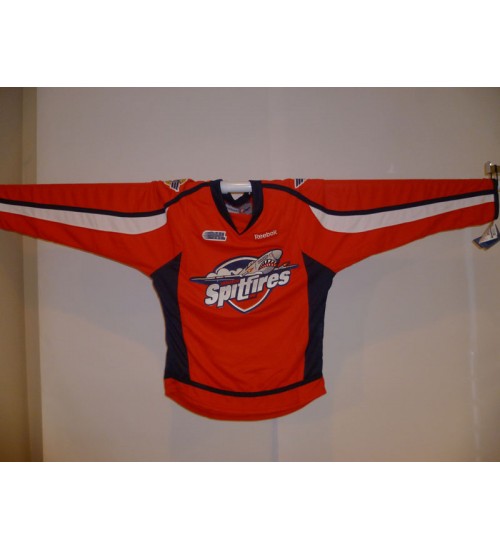 Custom OHL Windsor Spitfires 2009 13 Hockey Jersey Away Red